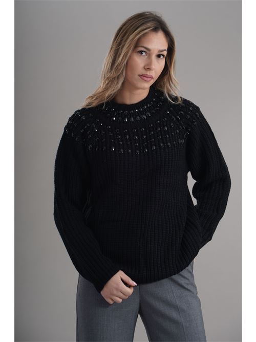Maglia con strass Try Me | 5048BLACK
